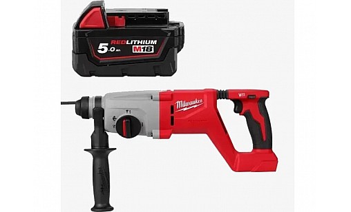 Перфоратор SDS-PLUS акумуляторний MILWAUKEE, M18 BLHACD26-0, 2,6Дж ( акк., M18 B5 (5Aг))