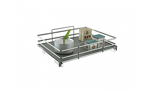 Корзина 450 хром/антрацит pull out Hettich Ovalina O-541CNMHF Siderplast