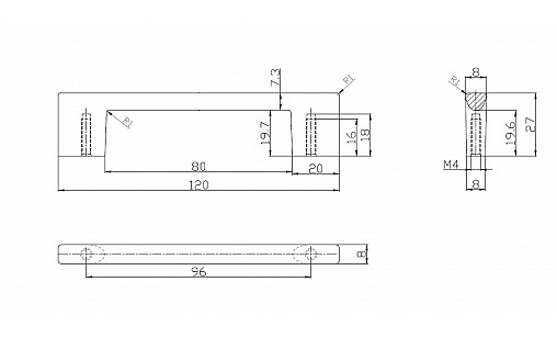 Ручка дуга D 705/096 CSH Кашемір BIG ДС