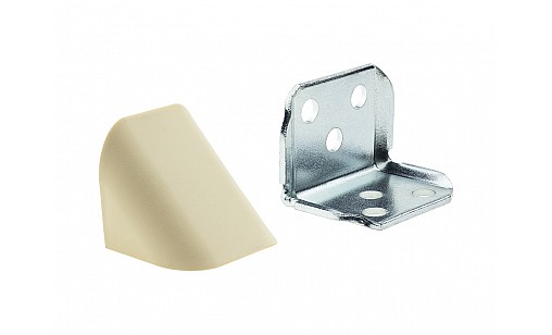 Уголок металлический двойной с накладкой ваниль ДС