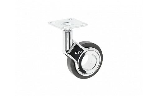 Меблевий ролик GIRA d 60 чорний   хром KM-GIRA-60MM-BH-20 GTV