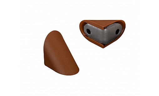 Уголок металлический одинарный с накладкой орех ДС NEW