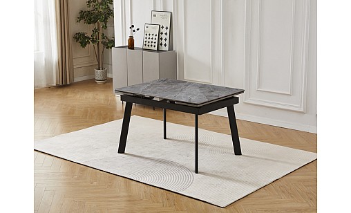 Стіл обідній Velvet 1200(1800)*900*760 Italy grey Glossy