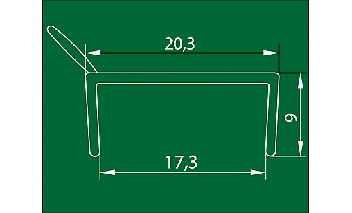 Ущiльнювач цокольний L-3000мм 18мм ДС ОптимаЛайн