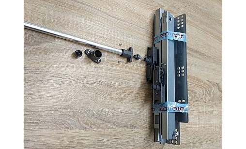 ДТС Направляющая скрытого монтажа L-550 полного выдвижения Tip-on FF10550HX