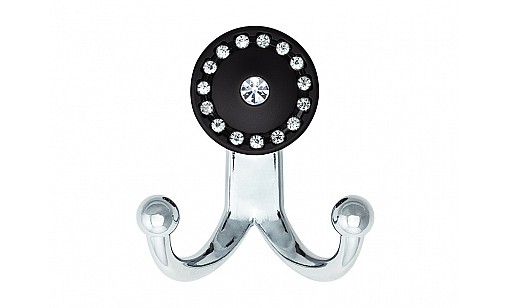 Мебельный крючек с камнями PLS BONCUK хром черный Мебельный крючек с камнями PLS BONCUK хром черный