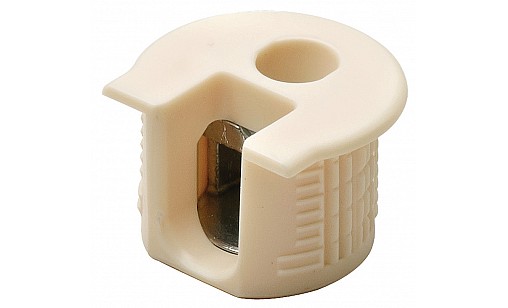 Рафикс беж без утолщения пласт. 19 мм глубина сверления 14,2 мм Hafele 263.10.405