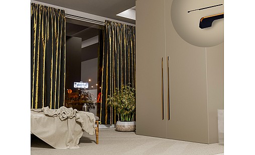 Ручка профільна DL 7955/ 768 BLKM/ChGl Чорний Матовий/Шампань Золото ДС