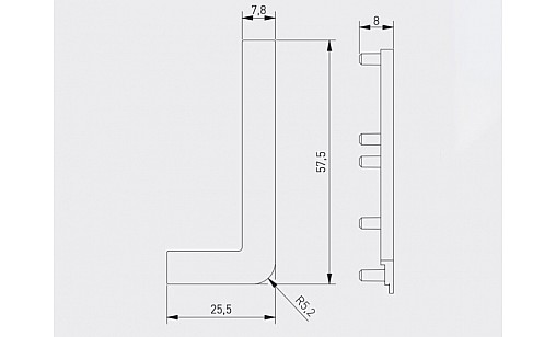 Заглушка права до профілю VELLO L Сталь PA-ZASVELLO-LNP-06 GTV