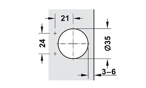 Завіса Duomatic Plus LAPIS 110* накладна, під шуруп, 24/21 Hafele 329.08.505