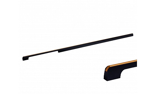 Ручка профільна DL 7955/ 768 BLKM/ChGl Чорний Матовий/Шампань Золото ДС