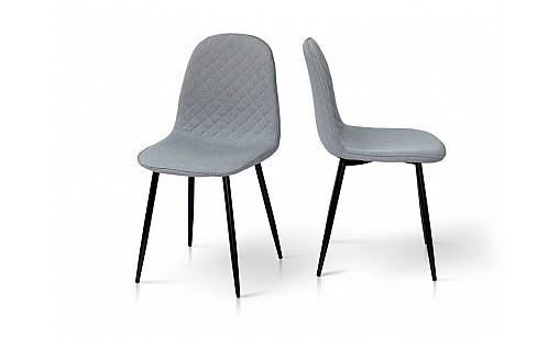 Стілець МАРС чорний/тканина сіра