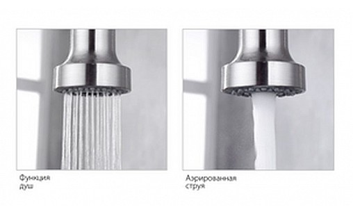 Смеситель FABIANO FKM 43C SS Inox/black гибкий 8232.401.0220