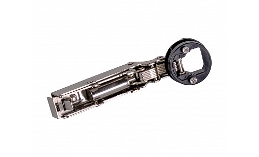 Петля накладная для стекла под отверстие хром с доводчиком Сlip On ДС