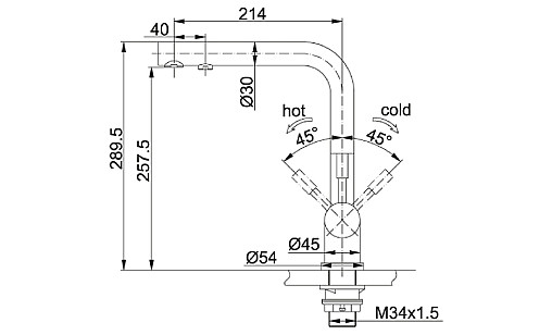 Смеситель Franke 120.0179.978 Atlas Clear Water  нерж.сталь