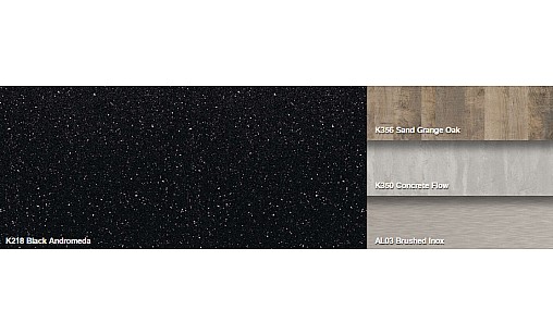 Стільниця K218 GG Андромеда чорна 4100х600х38 1U R3.3 вологостійка Kronospan