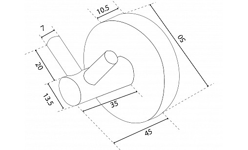 Гачок подвійний HK-2 SS Сталь
