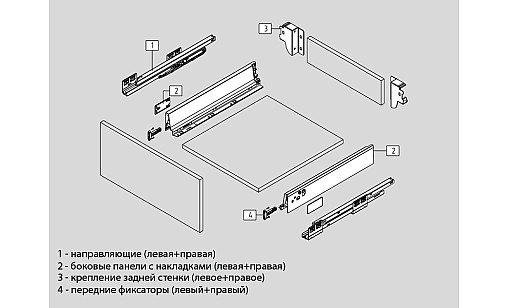 ДТС КОМПЛЕКТ: Тандембокс L-450/84,5 білий MM01450A (E01)