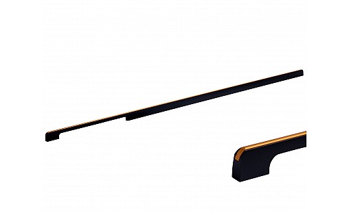 Ручка профільна DL 7955/1160 BLKM/ChGl Чорний Матовий/Шампань Золото ДС