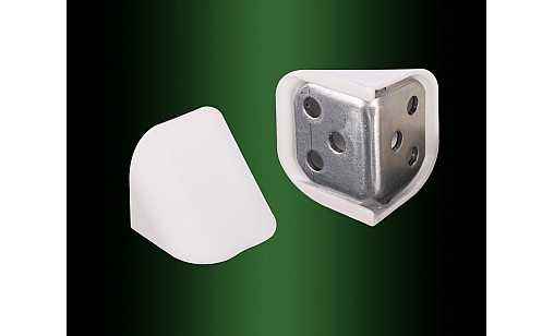 Уголок металлический двойной с накладкой белый ДС NEW