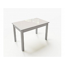 Стол обеденный FS 1200(1600)*750*760 серый/серый стекло белый Стол обеденный FS 1200(1600)*750*760 серый/серый стекло белый