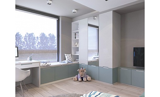 Панель МДФ KronoSpan K097 UM/UM Сутінковий Блакитний (двосторонній) 2800х1220х18 мм - Feelness Ultra Matt Plus