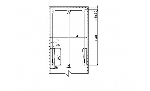 Пантограф LIFTER Basic 645-930 хром/чорний TA01.0073.08.052 Rejs