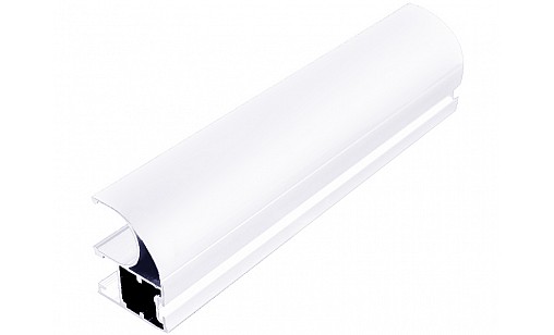 Профиль вертикальный открытый с пазом L-4,8м Белый Глянец ДС ОптимаЛайн