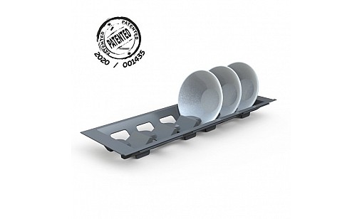 Лоток TRAYBOND для глубоких тарелок 157*480*47,7 антрацит, 105-83-54-309