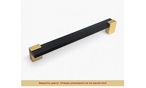 Ручка Bravo Viola (Long Viola) 192 мм чорний золото FX-184-192-04/16