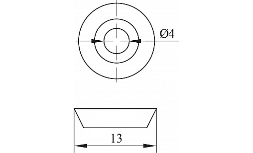 Шайба под винт D=4мм ДС
