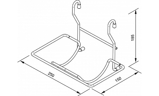 Полиця на рейлінг одинарна для паперу Хром Полиця на рейлінг одинарна для паперу Хром