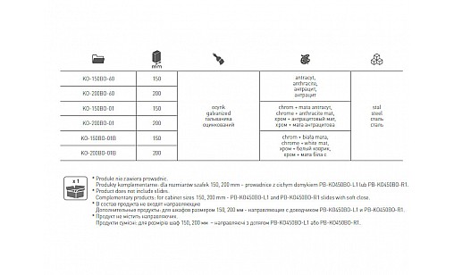 Карго MOVIX PRO 150 мм бокове графіт, килимок антрацит KO-150BO-60 GTV Карго MOVIX PRO 150 мм бокове графіт, килимок антрацит KO-150BO-60 GTV