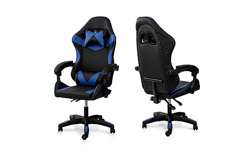Крісло геймерське SLIM чорне/синє