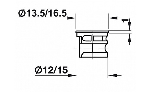 Ексцентрик мініфіксу 12 мм Hafele 262.17.020