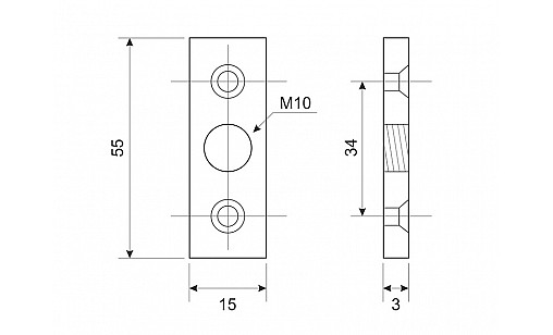 Пластина для нiжки М10 Пластина для нiжки М10