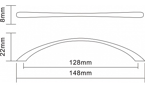 Ручка DP 81/128 G2 Хром ДС ЕвроЛайн