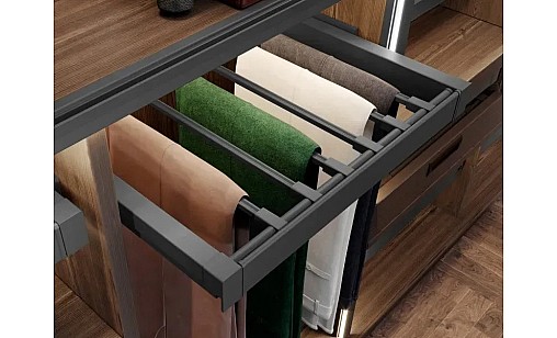 Вішак для брюк з дотягом ELITE 800 мм графіт WG-WSPOD80-60 GTV