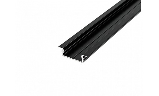 Профіль алюмінієвий LED врізний анод. чорний 6*15,5 2м LPV-7B Biom