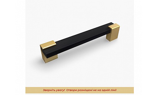 Ручка Bravo Viola (Long Viola) 128 мм чорний золото FX-184-128-04/16