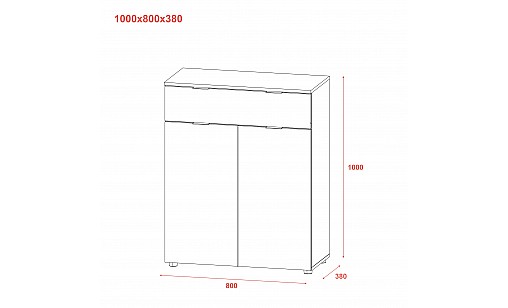 Комод ASTI-2 Графітовий