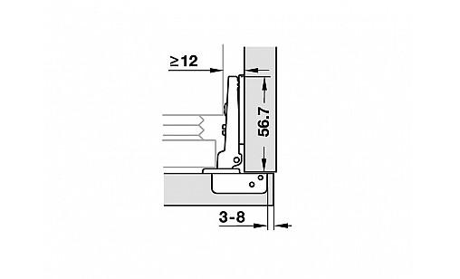Петля Duomatic 94* для холодильника під шуруп 48/6 329.36.601