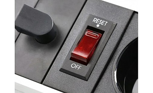 Блок розеток GTV CAMINO 100 мм 2 розетки SCHUKO USB A C QC WC 10W провід 1,5 м Чорний AE-BPW2SCAM-20