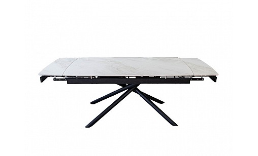 Стіл обідній Philip1600(2200)*900*750 White Golden Art Glossy