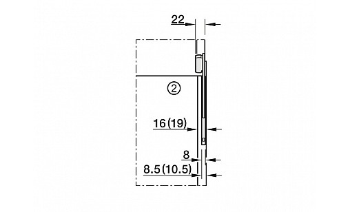Підйомний механізм FREE SLIM FLAP 1.10 РТО Push to open інтегрований білий 372.92.706