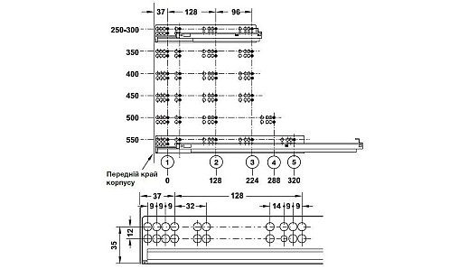 433.03.830 Направляющая скрытого монтажа L-250 мм Matrix Runner Um A30 п/в Push to open 3D Hafele 433.03.830 Направляющая скрытого монтажа L-250 мм Matrix Runner Um A30 п/в Push to open 3D Hafele