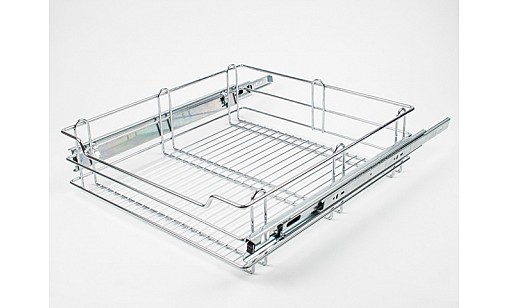 Ящик центральный полного выдвижения без крепления фасада в секцию 700мм хром ДС