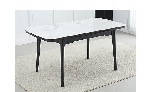 Стол обеденный Askold 1100(1400)*750*760 BL White Glossy