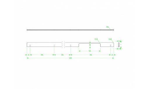 Ручка Bravo Long D1 1200 мм брашоване золото FX-094-1200-109 (1)
