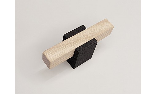 Ручка дерев'яна BRI 130/64 ясень WHITE